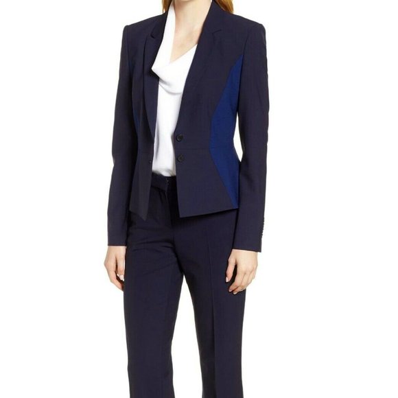 HUGO BOSS Patchwork Color-block 2-Piece Pants Suit